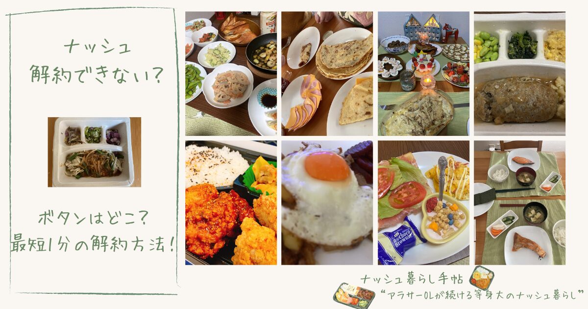 ナッシュの解約ができない？ボタンはどこ？方法を徹底解説！